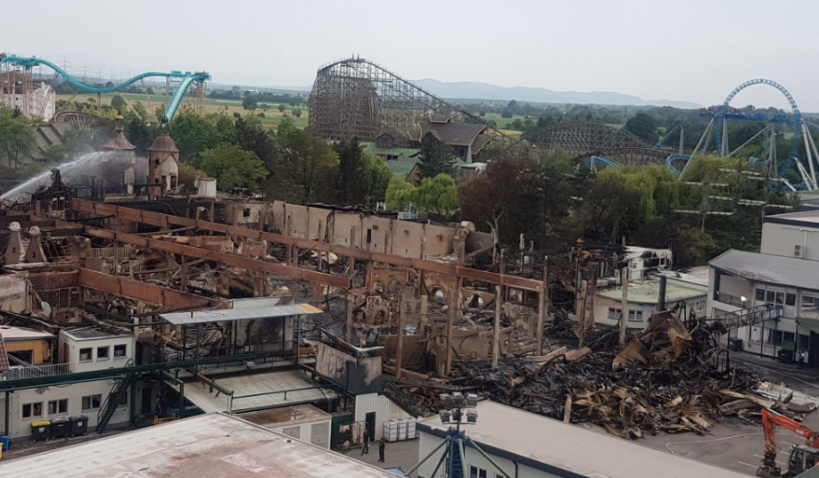 Fire Breaks Out At Europa Park