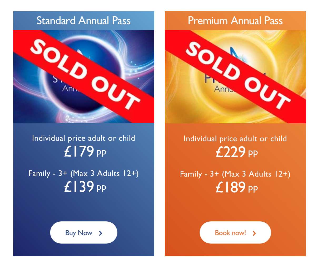 Merlin Annual Passes Sold Out