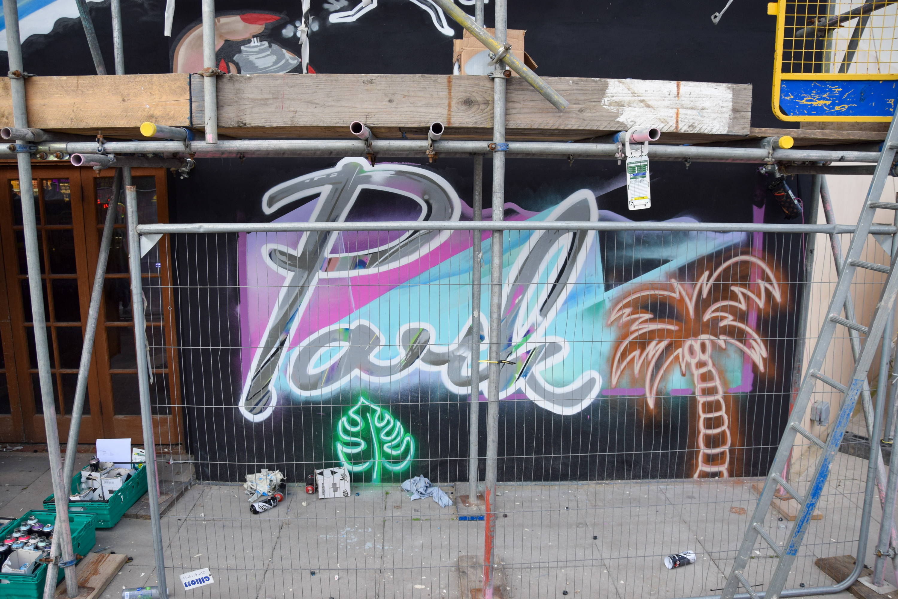 Thorpe Park Graffiti Wall Almost Complete