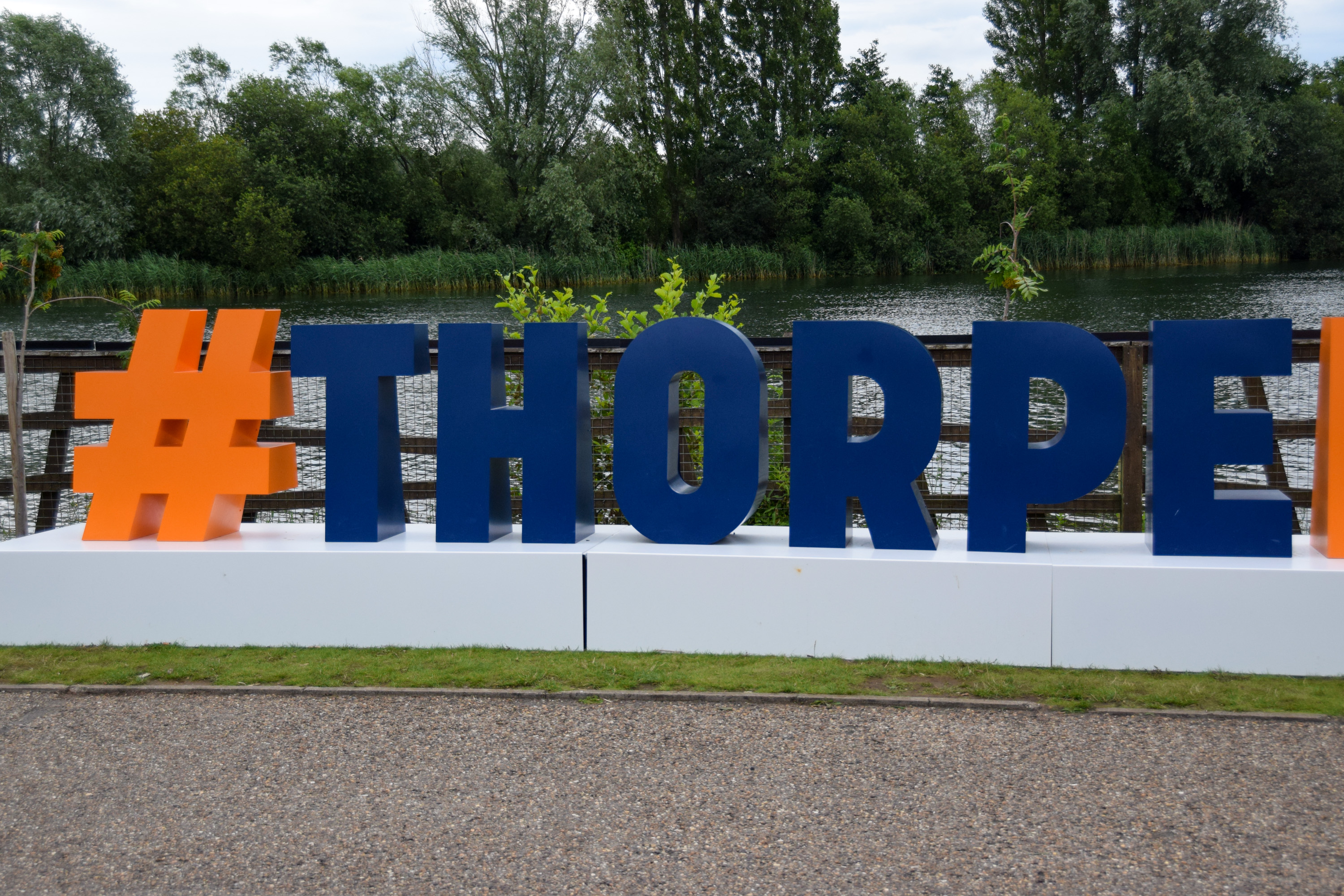 Hashtag Thorpe Park Sign Installed