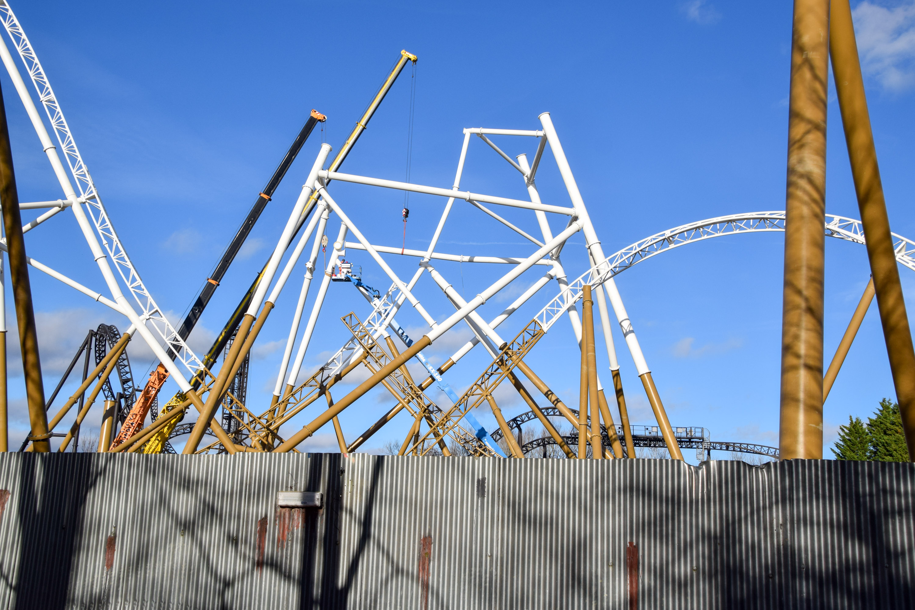 Hyperia Lift Hill Structure Rises Into The Air