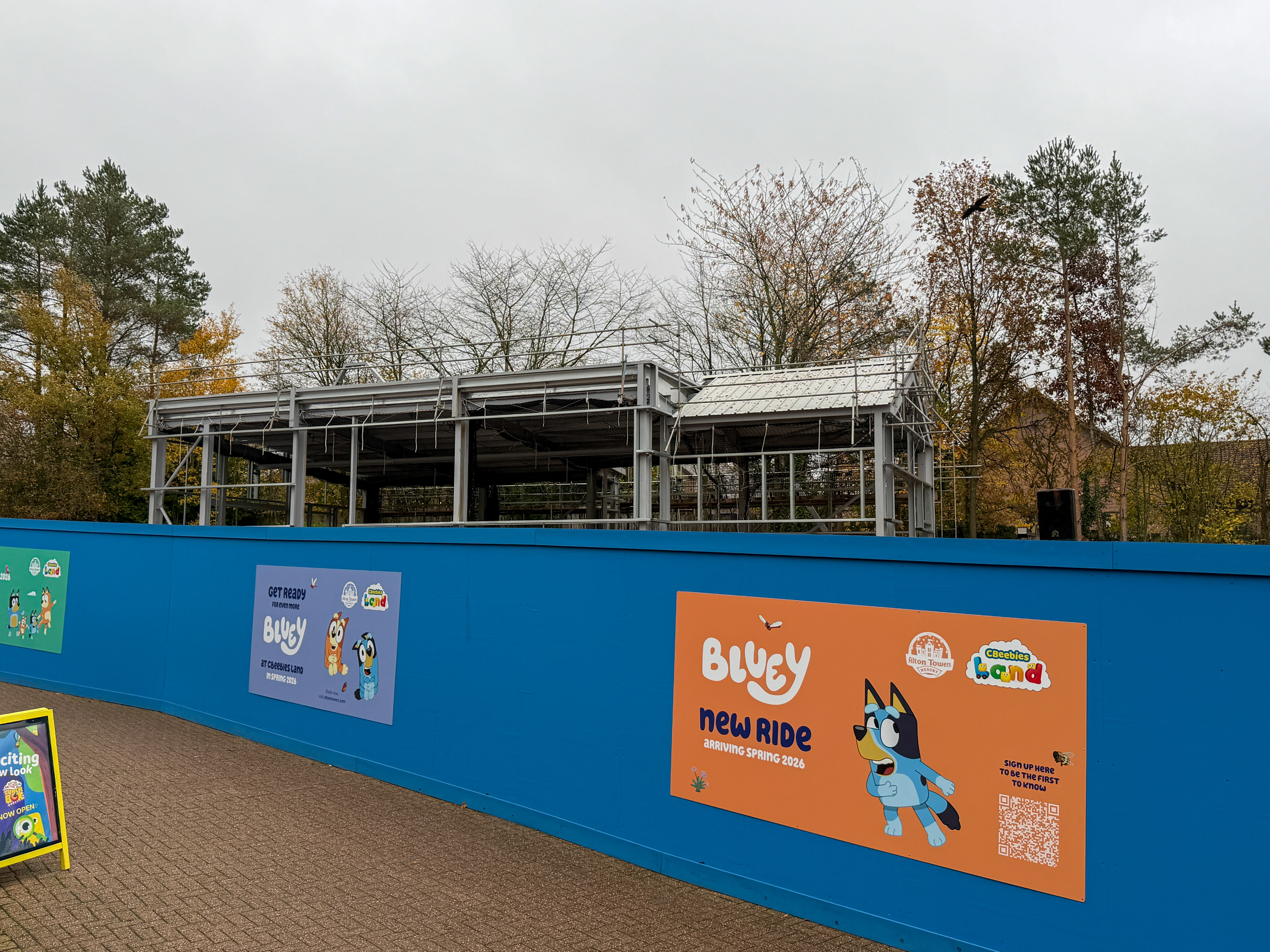Bluey Rollercoaster Station Installed at Alton Towers