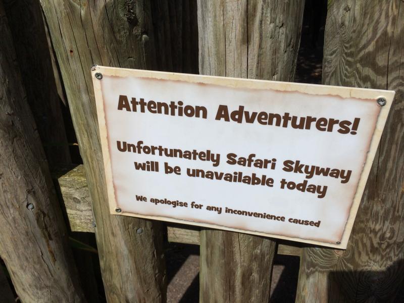 Safari Skyway Closes For Remainder Of The Season