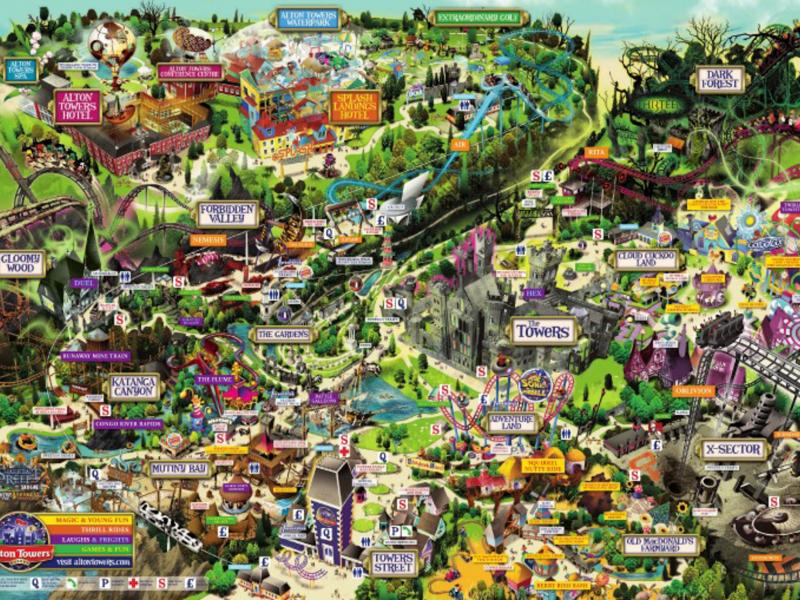 Alton Towers 2011 Map