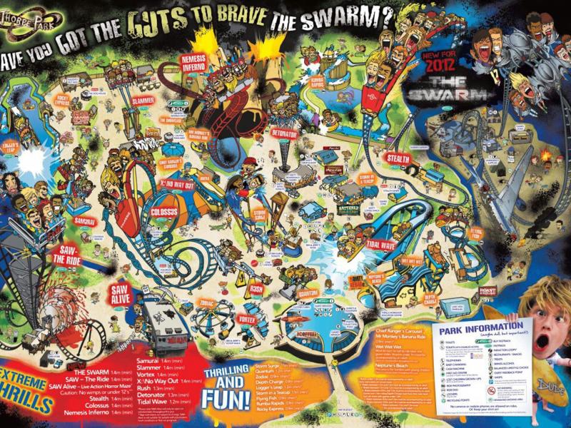 2012 Thorpe Park Map Released