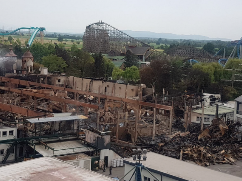 Fire Breaks Out At Europa Park