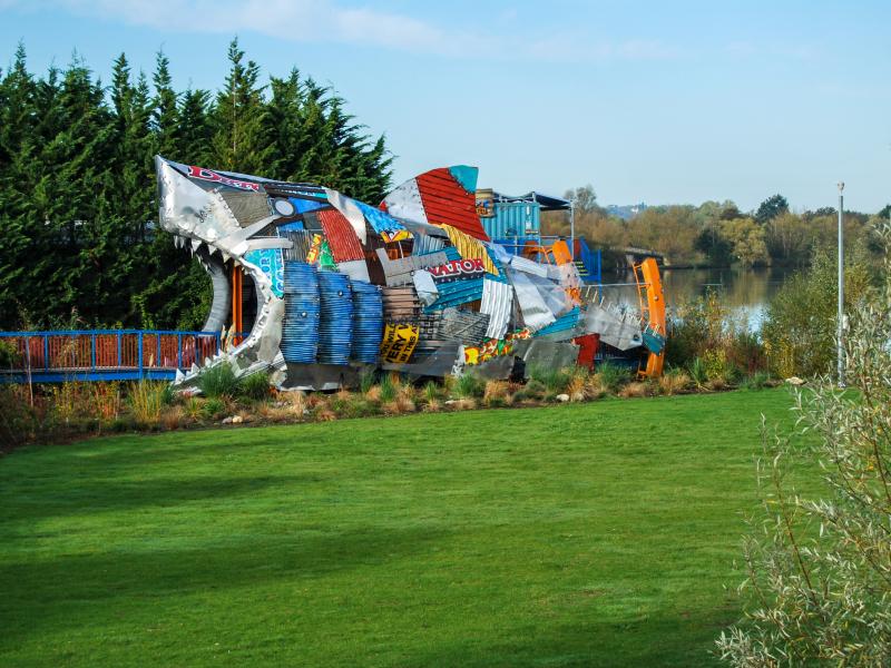 Thorpe Shark Hotel Entrance Theming Complete
