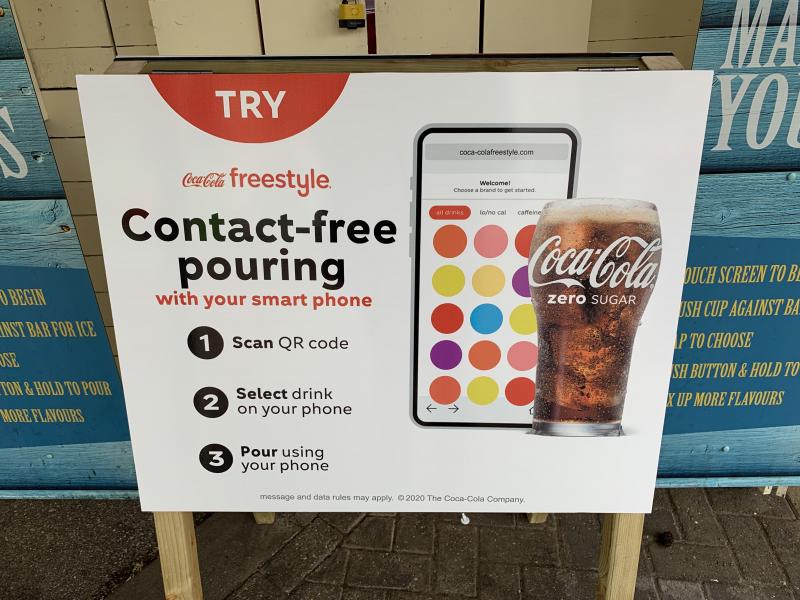 THORPE PARK Coke Freestyle Contact Free Pouring