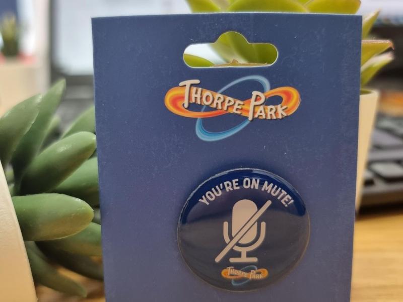 Thorpe Park You're On Mute Online Shop Exclusive Pin Badge