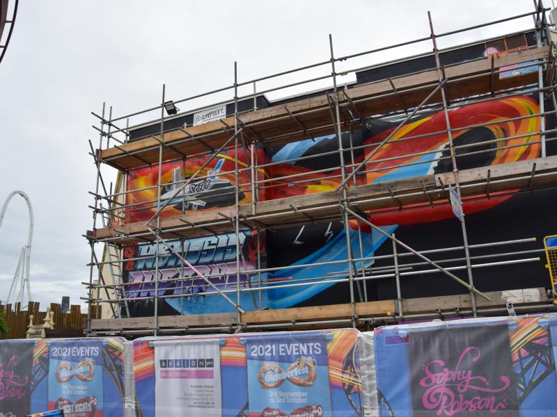 Dock Yard Spray Paint Wall Update