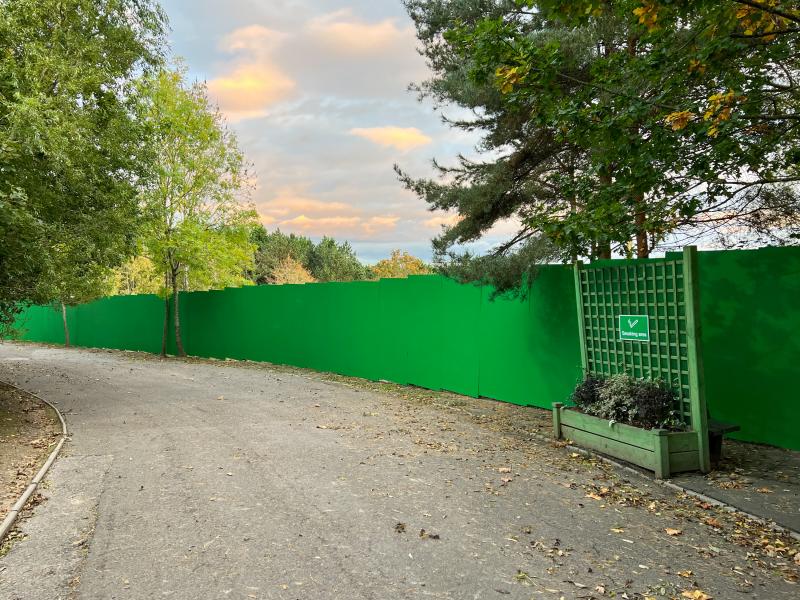 Construction Walls Go Up For Project Amazon