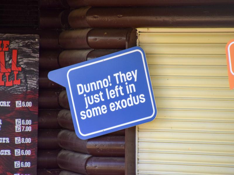 Signs Added To Old Town About Project Exodus