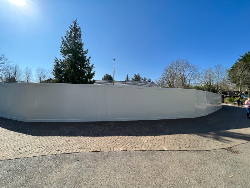 Construction Walls Installed Around Old Town