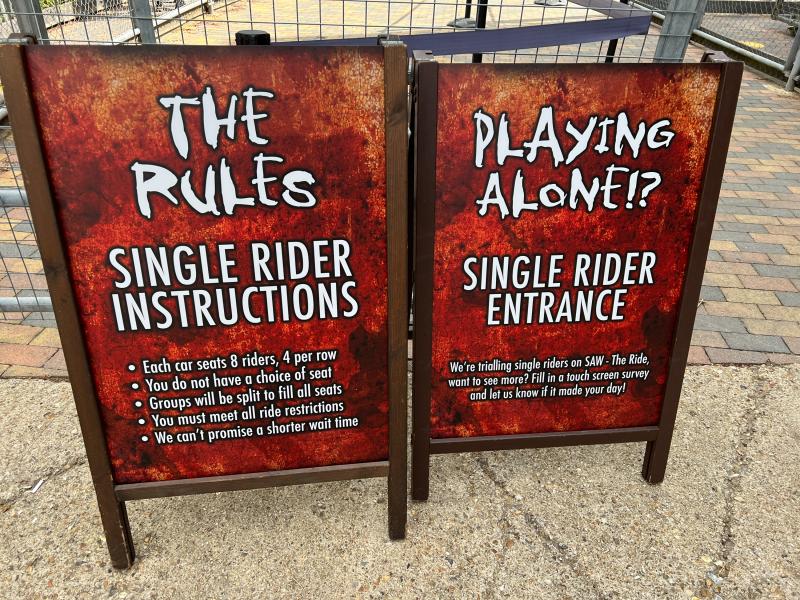 Single Rider Queue Line Returns As Part Of Trial At Thorpe Park