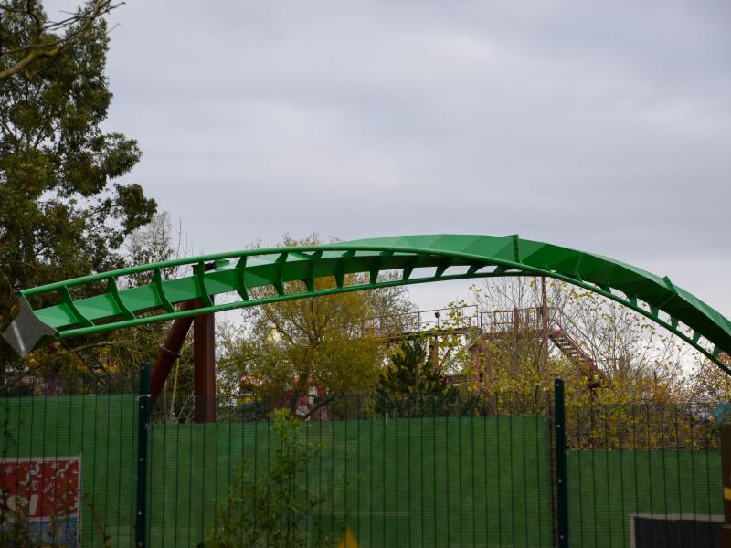 Inversion For Jumanji Rollercoaster Installed