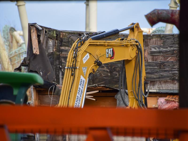 Thorpe Park Old Town Demolition Begins