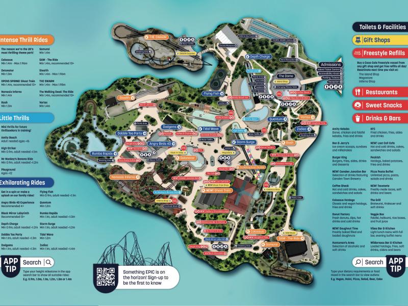 THORPE PARK 2023 Park Map