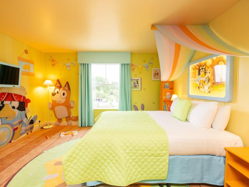 Alton Towers gives first peek of world’s first Bluey themed hotel rooms