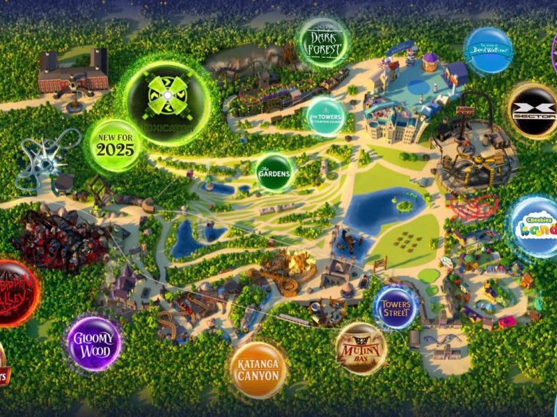 Alton Towers 2025 Updated Park Map