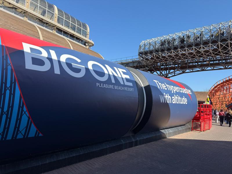 Blackpool Pleasure Beach The Big One Rethemed as Park Switches to Coca-Cola