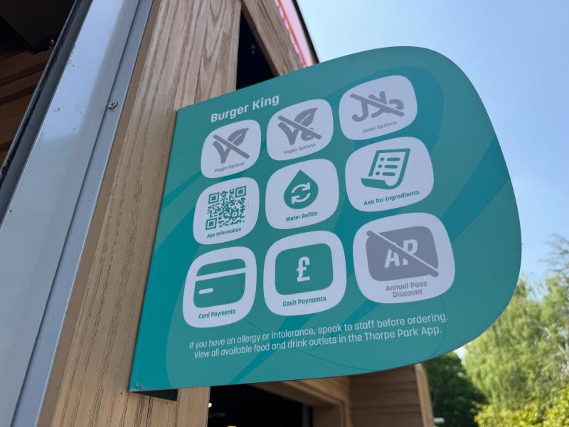 New Signage at Thorpe Park Food Units