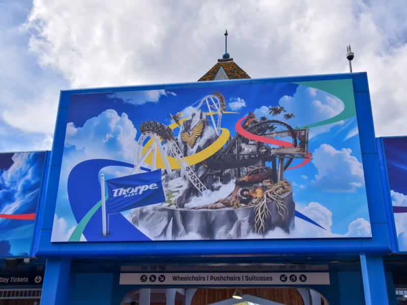 AI or Not? Fresh Branding Unveiled at Thorpe Park Entrance