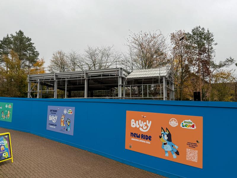 Bluey Rollercoaster Station Installed at Alton Towers