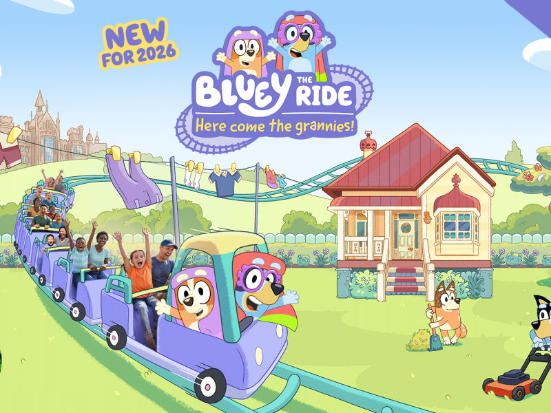 New For 2026 At Alton Towers Bluey the Ride: Here Come the Grannies!