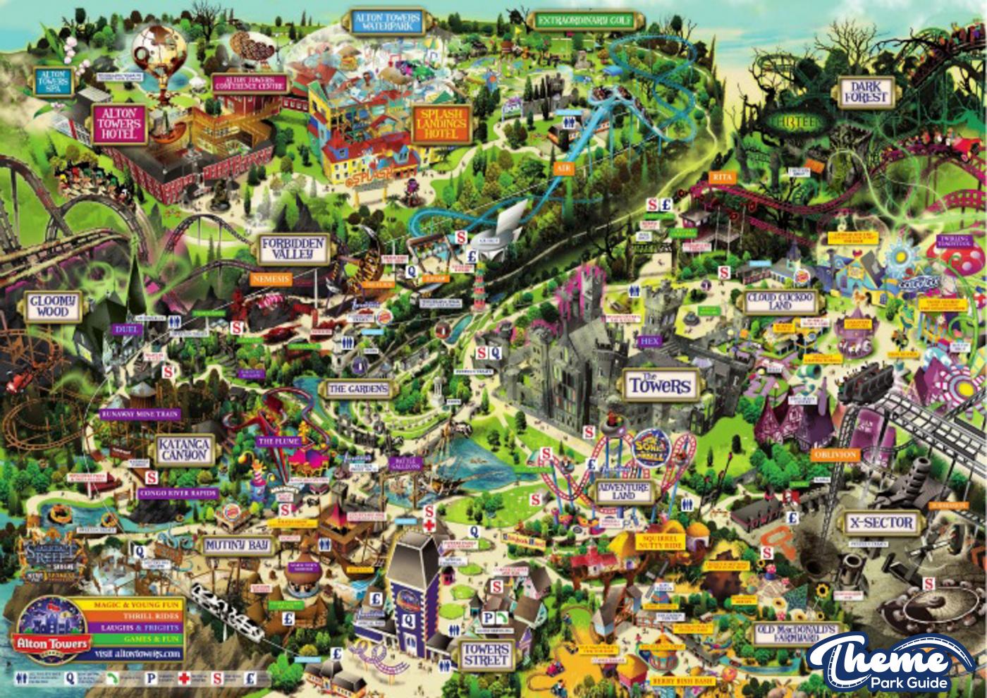 Alton Towers 2011 Map