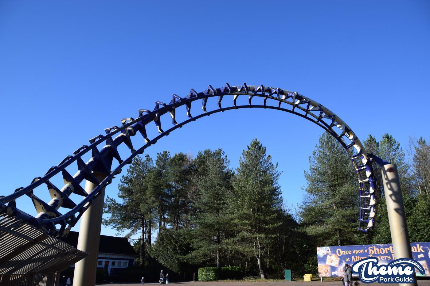 Alton Towers Begins Repainting Iconic Corkscrew at Park Entrance