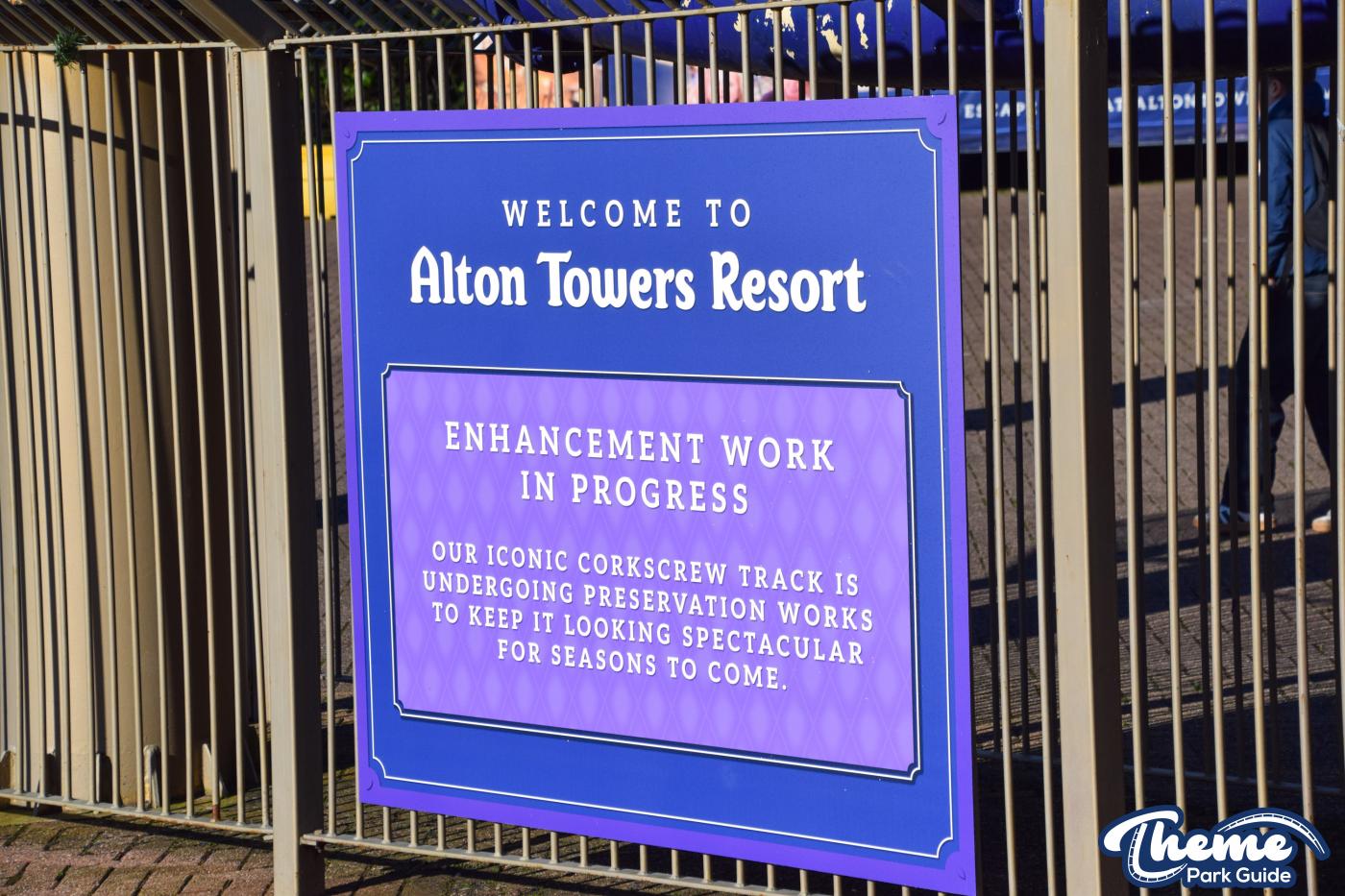 Alton Towers Begins Repainting Iconic Corkscrew at Park Entrance