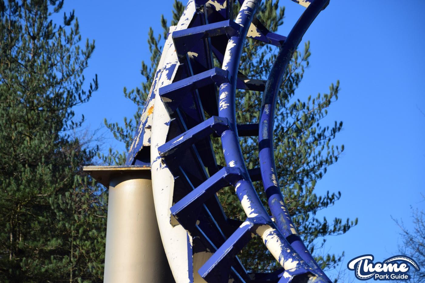 Alton Towers Begins Repainting Iconic Corkscrew at Park Entrance