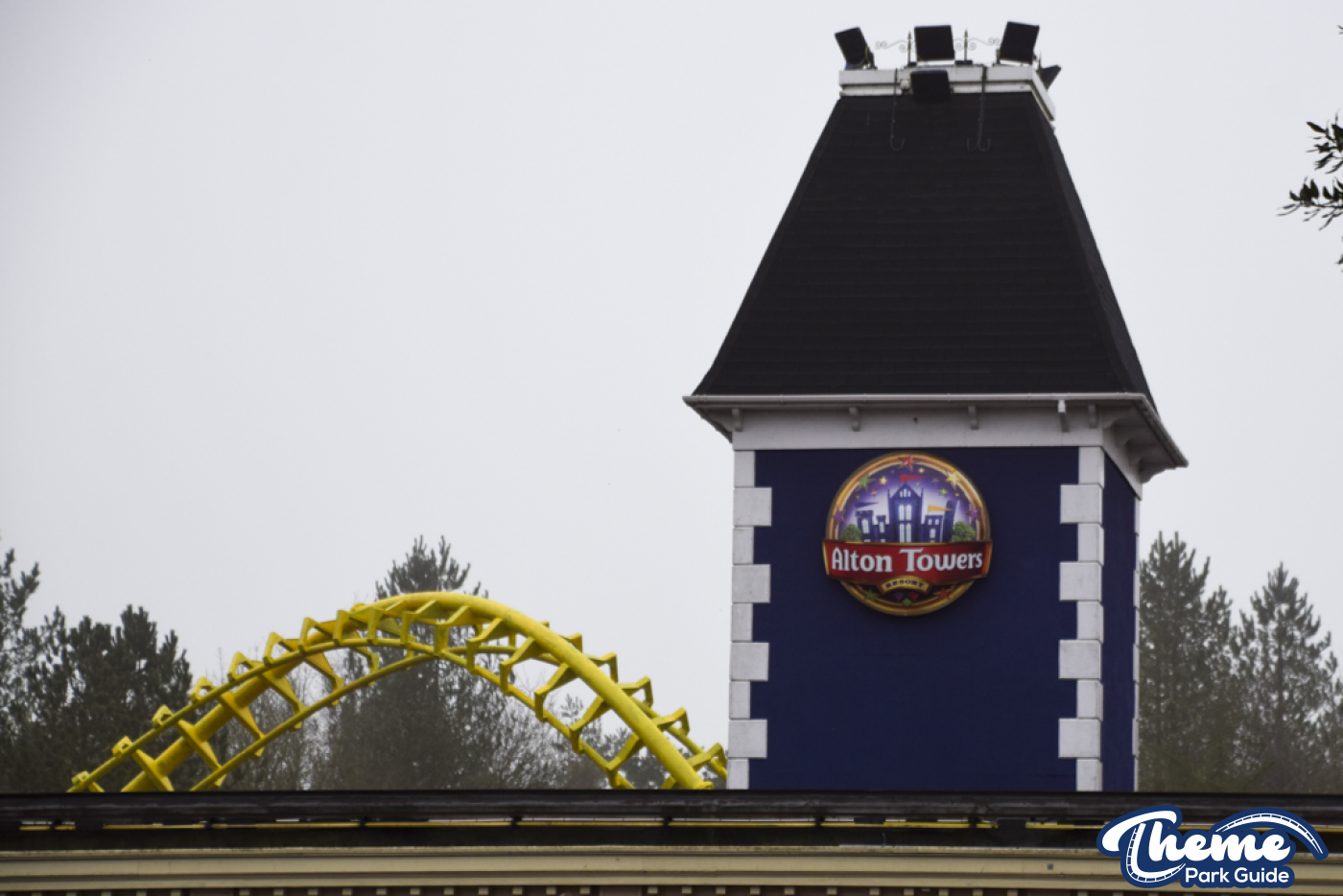 Iconic Corkscrews at Alton Towers Receive Yellow Base Coat