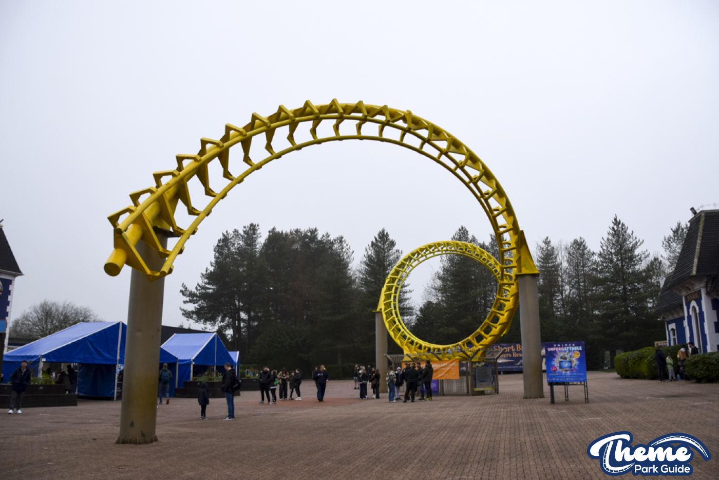 Iconic Corkscrews at Alton Towers Receive Yellow Base Coat