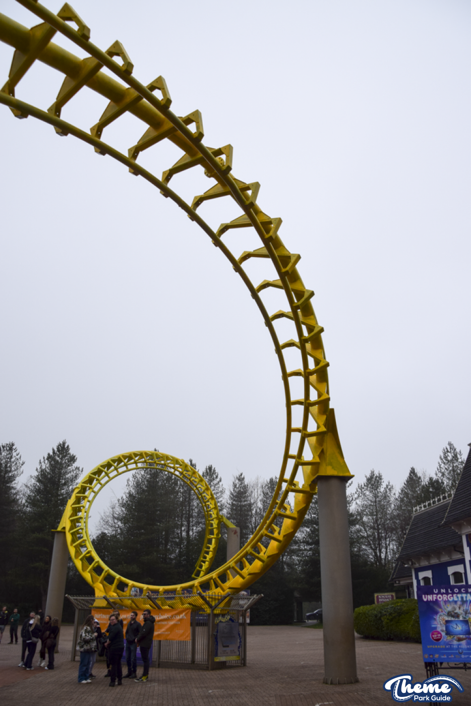 Iconic Corkscrews at Alton Towers Receive Yellow Base Coat