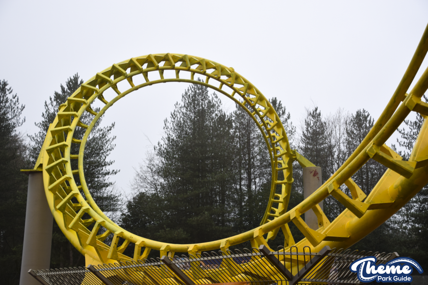 Iconic Corkscrews at Alton Towers Receive Yellow Base Coat