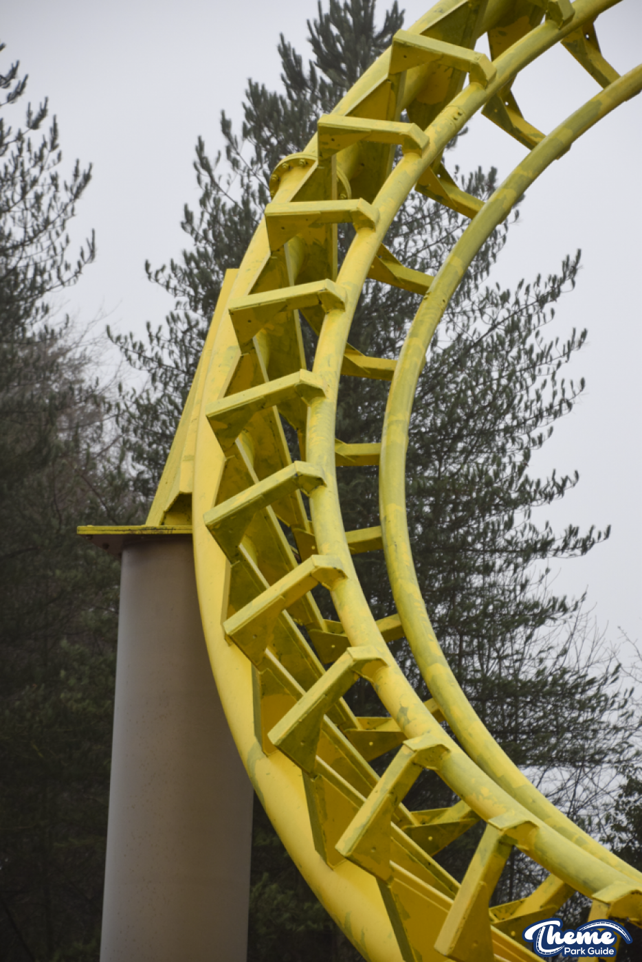 Iconic Corkscrews at Alton Towers Receive Yellow Base Coat