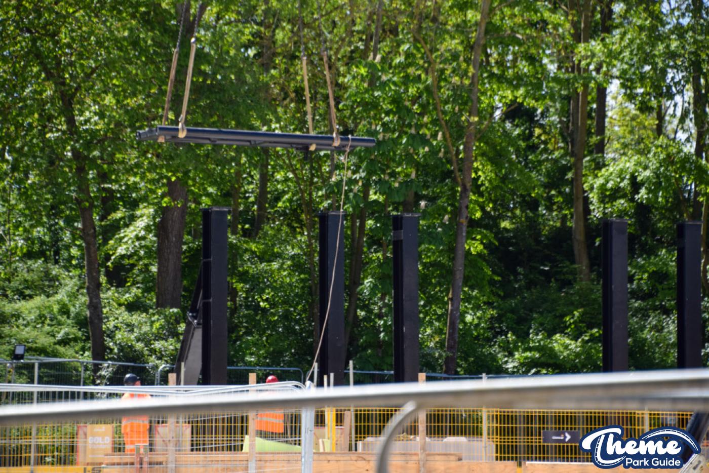 Chessington Minecraft Coaster Goes Vertical as Track and Supports Are Installed