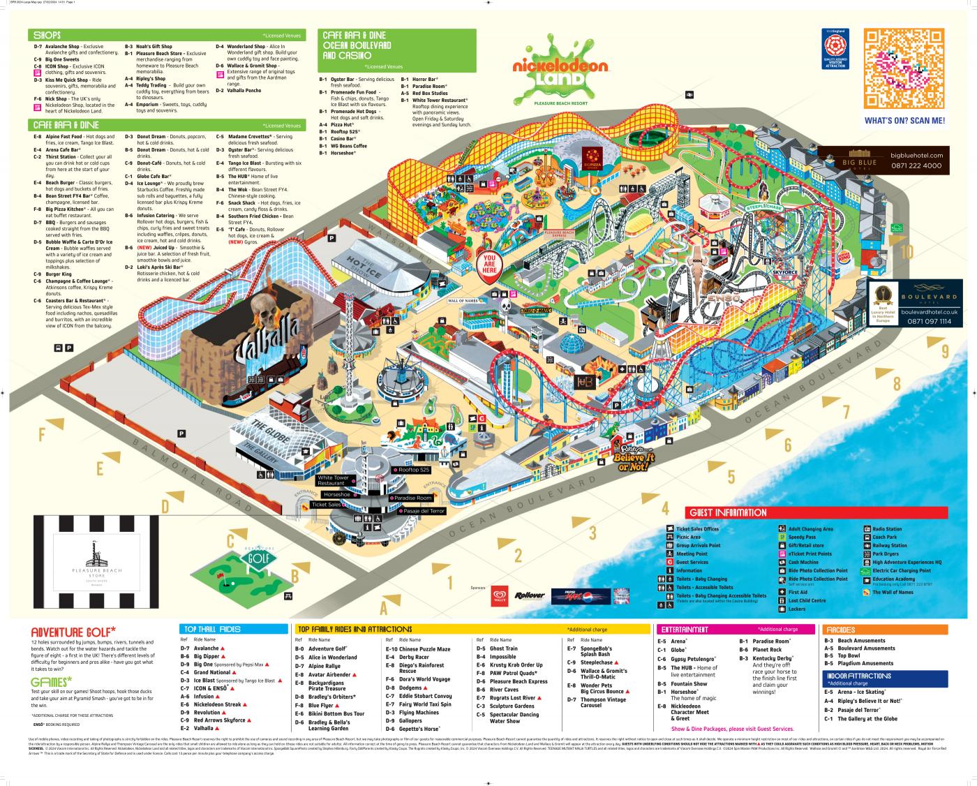 Blackpool Pleasure Beach 2024 Map