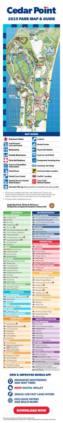 Cedar Point 2025 Map