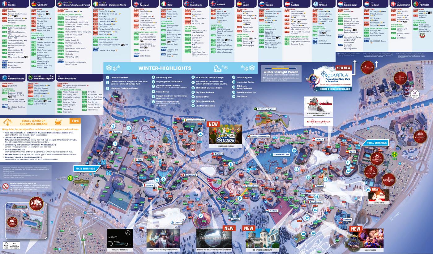 Europa Park 2020 Map