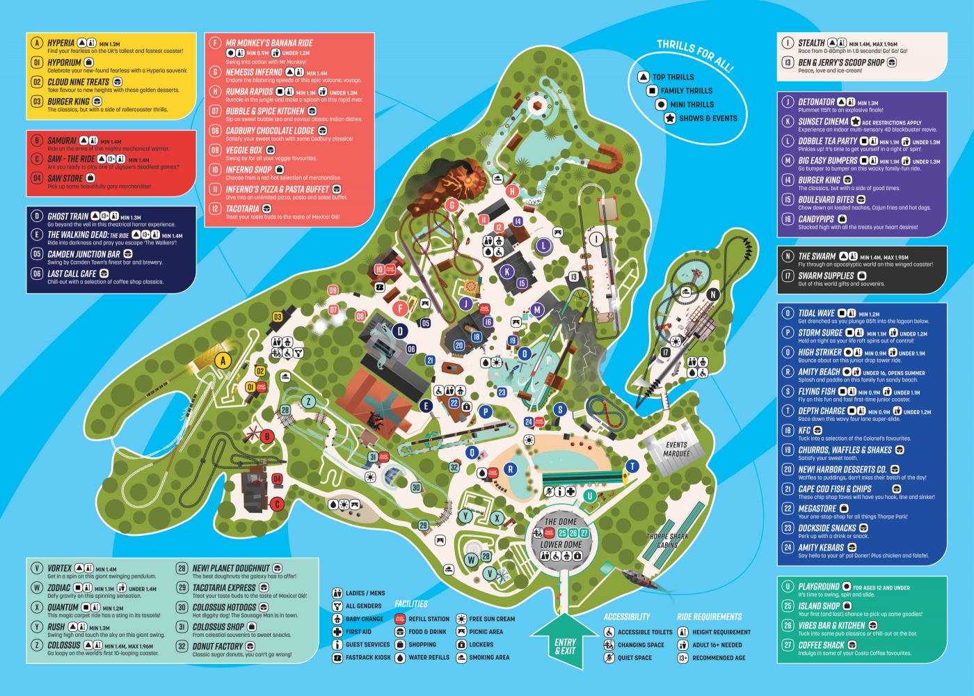 Thorpe Park 2025 Map